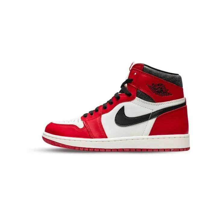 کفش نایک ایر جردن وان ساقدار سفید قرمز Nike Air Jordan 1 High White Red